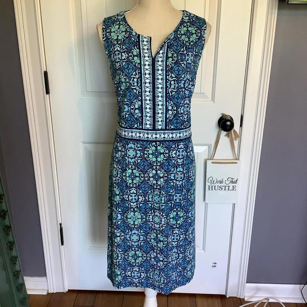 Talbots Floral Print Sleeveless Dress